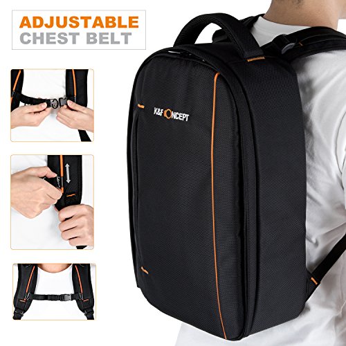 K F Concept KF13 037 Sac Photo  Sac Appareil Photo pour DSLR Canon Nikon Sony Olympus Noir