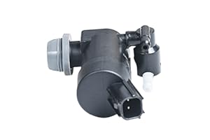 LoreenCar 1355124 Waschwasserpumpe Scheibenwaschpumpenmotor mit 2 Ausgängen, Mit Ford Fiesta Mondeo Focus C-Max S-Max Grand Kuga MAZDA 3 VOL-VO V50 C30 V70 XC70 1S7117K624FD, Scheibenreinigung 1231600