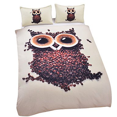 SQL Owl Duvet Cover Set 3D Bedding Set Twin Full Queen King , full