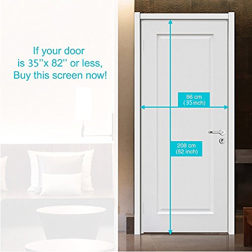 Moskitonetz Tür, Sounor Magnet Fliegengitter Tür Insektenschutz 90 x 210CM, Der Magnetvorhang ist Ideal für die Balkontür, Kellertür, Terrassentür, Kinderleichte Klebemontage Ganz Ohne Bohren (Schwarz) - 5