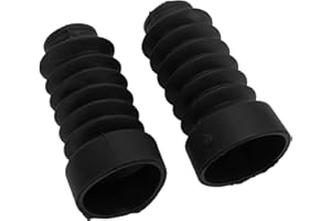 NAROOTE Fuelle De Horquilla Delantera, 2 Fuelle De Horquilla De Motocicleta, Cubierta De Polvo De Goma Antiagrietamiento Para Amortiguador De Motocicleta (Negro)
