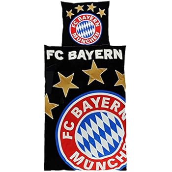 FC Bayern München Bettwäsche 135x200 Cm - Offizieller Fanartikel Rot/Weiß