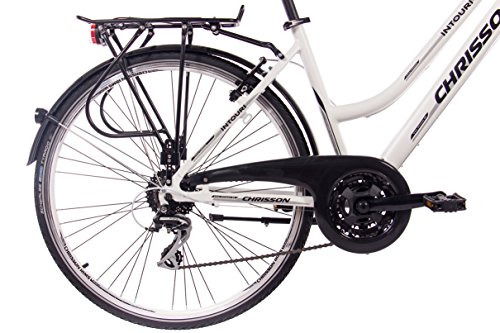 28″ Zoll LUXUS ALU CITY BIKE TREKKINGRAD DAMENFAHRRAD CHRISSON INTOURI LADY mit 24G SHIMANO weiss matt - 4