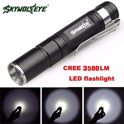 Taschenlampe,WINWINTOM 3500 LM Zoomable CREE Q5 LED-Taschenlampe Taschenlampe Super Bright - 7