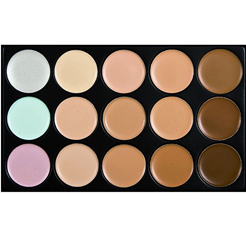 Anself 15 Farbe Concealer Abdeckcreme Makeup Palette für schönes Schminken - 4