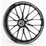 Motoking Felgenrandaufkleber GP - GRAU - Komplettset für 15" bis 19"