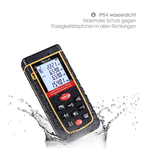 Tacklife Professional Laser Entfernungsmesser Distanzmessgerät 0,05~80m/±2mm Distanzmesser distanz messgerät mit LCD Hintergrundbeleuchtung, Ein Ideales Geschenk für Vatertag - 3