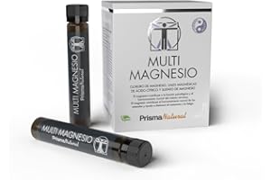 Prisma Natural - MULTIMAGNESIO | Rápida Absorción | Energía | Calambres musculares y recuperación | 4 tipos de magnesio | Formato bebible | 12 viales