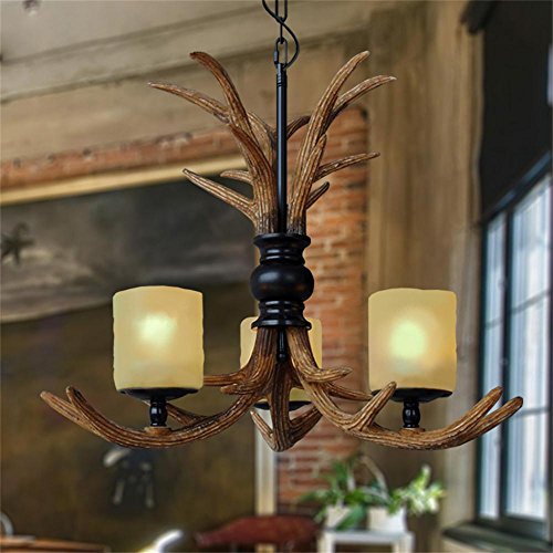 Preisvergleich Produktbild TaoMi-Europäische kreative retro amerikanische ländliche Landschaft Villa Wohnzimmer Restaurant Bar Geweih Kronleuchter