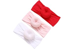 COUXILY bebé-niñas diademas de algodón suave arco anudada Hairband Headwrap Elastic Bow Turbante aros de pelo para niños bebés Set de regalo para niños (A02)