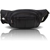 Av A Dos Black Unisex Waterproof Cross Strap Shoulder Waist Bag Daily Walking Running Outdoor Bag