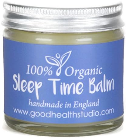 Sleep Time Balm 100% Organic, Natural Aid for Adults &amp; Children age 3+ Hand Blended by an Aromatherapist, 50g, Help to Sleep, Calming, Relaxing, Insomnia Remedy, Soothing, Rejuvenating - with Pure Aromatherapy Essential Oils - Roman Chamomile, Petitgrain, Ylang Ylang, NO chemicals, NO preservatives, NO petroleum, Salve, Cream