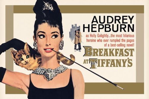 Audrey Hepburn - Breakfast At Tiffany's Gold h - MAXI LAMINATED/ENCAPSULATED POSTER