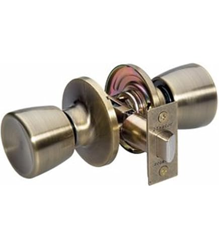 Kwikset Juno Entry Knob With SmartKey | Antique Brass, Traditional Style, ANSI Grade 2, Easy Re-key - View #6