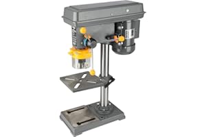 Hoteche Tischbohrmaschine Ständerbohrmaschine mit 500W 230V 9 Drehzahlen 280 bis 2350RPM max. Bohrdurchmesser 16mm 50mm Spindelweg MT2 ideal für präzise Bohrarbeiten stabile Austattung 610mm hoch