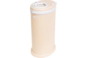 Ubbi Stainless Steel Nappy Pail, Odor Locking, No Special Bag Required, Award-Winning, Registry Must-Have, Oat Milk