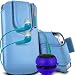 Produktbild ONX3 Huawei U8150 Ideos X3 Schutz PU Leder Magnetisch Pull Cord Slip In Beutel Schnell Release Gehäuse mit Mini Kapazitive Retractabletylus Füller, 3,5 mm In-Ear-Ohrhörer, Mini Rechargeable Kapsel Lautsprecher (Baby Blue)