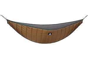 OneTigris Hideout Hamaca Underquilt Isomatte Underblanket para hamacas, cubierta inferior, protección térmica, ultraligera para exteriores, senderismo, camping, 280 x 120 cm (marrón coyote)