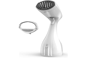 homeasy Clothes Steamer, 1500W Steam Iron Handheld Portable Garment Steamer for Home and Travel Clothing Steamer Wrinkle Remover 25s Fast Heat-up, 280ml White, Small (Updated Version)