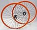 Produktbild 28" Laufradsatz Novatec Fixie schwarz- Rigida DP18 - Orange -fixed/free