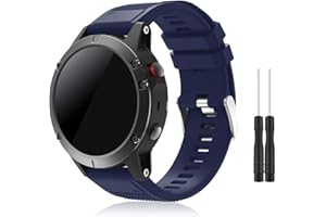 TOPsic Bracelet Fenix 5/Fenix 5 Plus, Bracelet de Montre 22mm Bande Remplacement en Silicone pour Fenix 5/5 Plus/Fenix 6/6 Pro/Fenix 7/Fenix 7 Solar/Approach S60/Quatix 5/Forerunner 935/945/Instinct