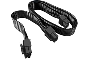 HALOULENI GPU 8Pin Rotating Dual PCIe 8Pin(6+2) male power adapter cable for Corsir modular power supply, also used in Thermaltakea and ARESGAME