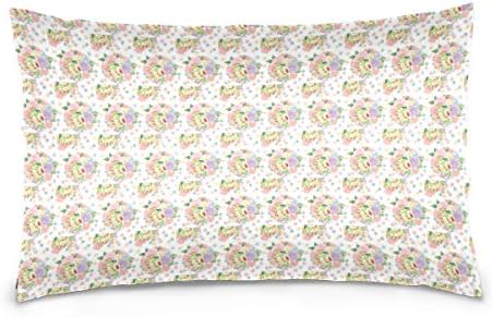 LEEZONE Four Seasons Flowers Printing Cotton Velvet Rectangle Pillowcase Pillow Cover for Bedroom