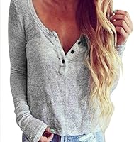 Cinnamou Fashion Les Femmes Des Manches Longues T-Shirt Chemisier De Tricot Au Chemisier