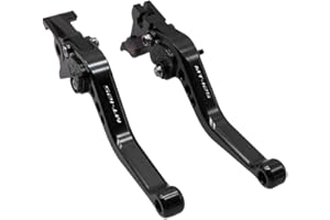 YP YuanPei Leve di frizione del freno corte per MT125 MT-125 MT 125 2014-2017 CNC Leve corte regolabili(Nero)