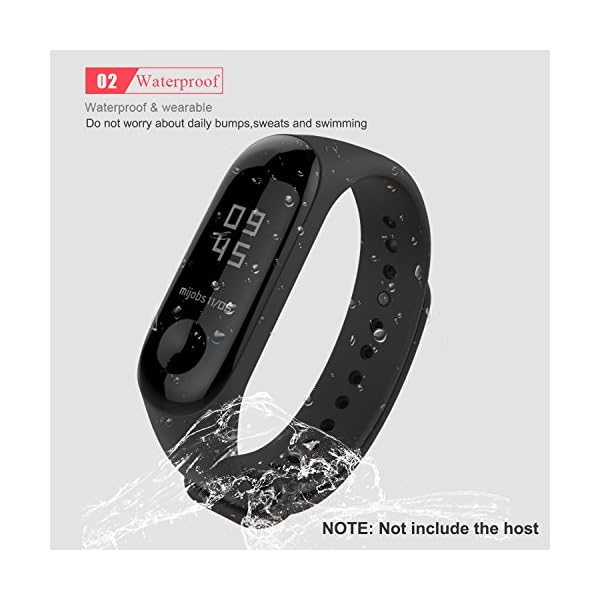BDIG - Correas de Repuesto para Mi Band 3, Colorido suave silicona pulsera impermeable, Diseño de la Mejor para Pulsera Xiaomi Mi Band 3, Marrón, Large Strap Length (2PCS) - Imagen 5