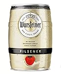 Warsteiner Premium Pilsener 5 Liter Fass / Partyfass mit Zapfhahn / Internationales Bier nach deutschem Reinheitsgebot
