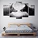 Produktbild Gehören Frame HD Drucken 5 Stück Leinwand Wall Art black white Wolf malerei Kunst bild Leinwand Home Decor wall Kunstdruck Gemälde auf Leinwand, Größe 2