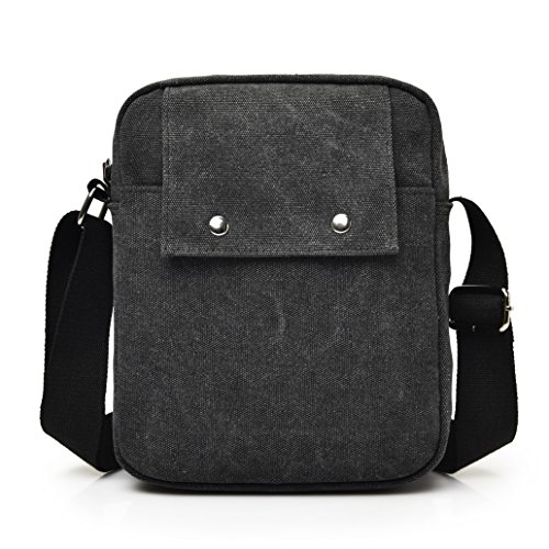 MeCool Herren Vintage Umhängetasche Messenger Schultaschen Canvas Retro Tasche für Reisetasche Sport Reisetaschen Militär Lässige Reisetasche Strandtasche Schultertasche - 5