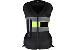 YXYECEIPENO Vest De Motocycliste Réfléchissant Airbag De Déclencheur Mécanique Réutilisable Pour Les Hommes Et Les Femmes, Gilet Équestre, Moto