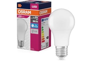OSRAM LED Star Value Classic A60 Żarówka LED do gniazda E27, kształt gruszki, FR 806 lumenów, białe światło dzienne (6500K), zamiennik konwencjonalnych żarówek 60W, bez możliwości ściemniania