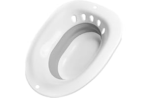 DMSELL Foldable Sitz Bath for Toilet, Portable Seat Sitz Bath Basin for Hemorrhoids, Pregnant Women and Elderly, Fits Universal Toilets and Commode Chair (Gray)