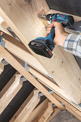 Bosch Professional Akku-Bohrschrauber GSR 18-2 LI (2×1,5 Ah Akku, 10 mm Bohrfutter, 1,3 kg inkl. Akku, 18 V, L-Boxx) blau, 06019B7300 - 4