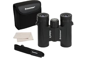 Celestron 71340 Outland X 8x25 Compact Roof Prism Binoculars, Black