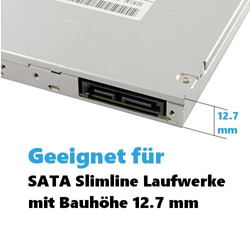 Firstcom USB 3.0 Gehäuse/Case für Slim 12,7 mm SATA Blu-Ray/DVD/CD Laufwerke (schwarz-grau) - 5