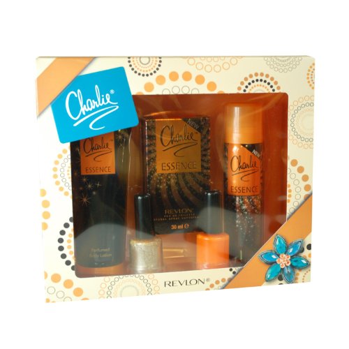 Revlon Gift Set includes Charlie Essence Eau de Toilette 30ml/ Body Souffle 75ml/ Body Lotion 100ml/ 2 Nail Enamel