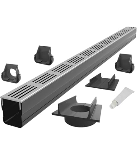 Easy1 Entwässerungsrinne Kunststoff - A15 Klasse 1-10m Set Für Garten & Terrasse