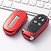 Produktbild WEATLY Weiche TPU Hülle Schutzhülle Case für Jeep Flip Key Fob, Autoschlüssel für SRT JCUV Challenger Compass Dodge Fob Remote Key (Farbe : Red)