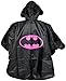 Produktbild Batgirl Kinder Regenponcho Cape Schwarz - Einheitsgröße Umhänge - Regen Poncho Superheroes mit Kaputze Batman Mädchen Regenmantel für Superhelden - King Mungo - KMSP005