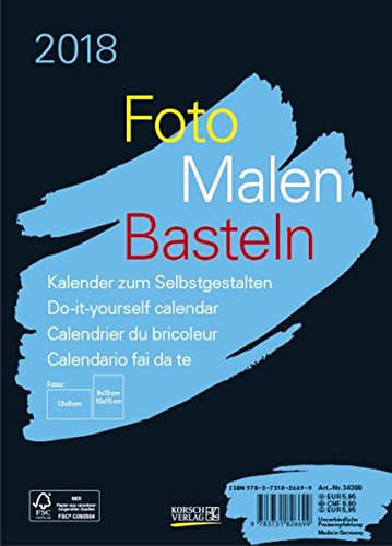 Price comparison product image Foto-Malen-Basteln 2018 schwarz,  Format A5: Kalender zum Selbstgestalten