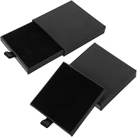 6 Boîtes Cadeau Vides 8x8x2 Cm - Pour Bijoux, Bagues, Boucles D'Oreilles | Carton Épais Avec Rembourrage Noir