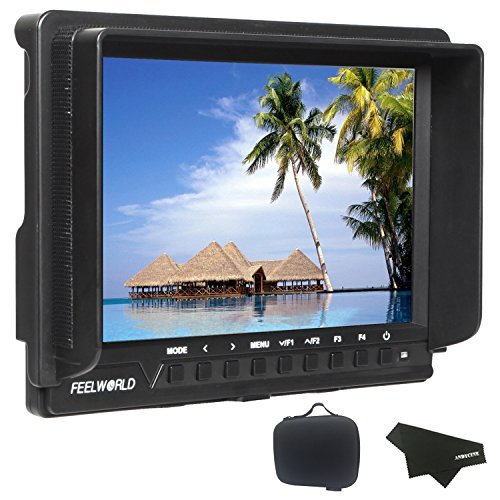 FEELWORLD FW760 Full HD 1920x1200 7 Inch IPS Support 1080P 4K HDMI Camera Monitor With Focus Assist Histogram Zebra Exposure (Include Carrying Case,Mini and Micro HDMI Cable)