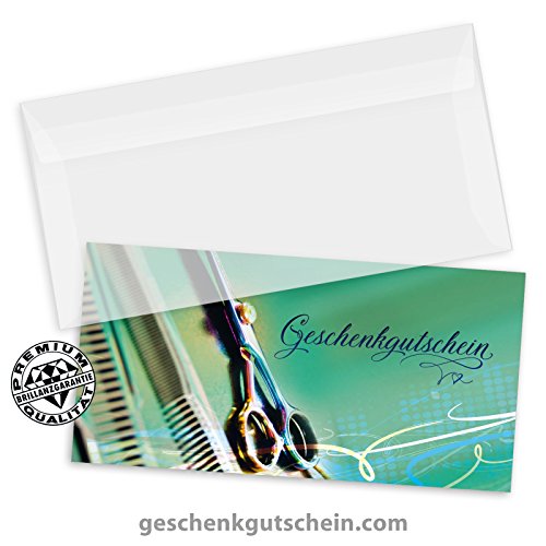 100 Stk. Geschenkgutscheine „DIN lang“ + 100 Stk. Kuverts für Friseure, Coiffeure, Haarstudios, Hairstylisten K9286