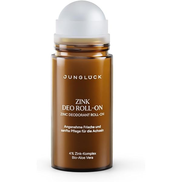 JUNGLÜCK Zink Deo Roll-On – Vegan, Ohne Aluminium & Alkohol, Mit Orangen-Duft, Für Empfindliche Achseln