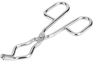 HERCHR Crucible Tong,Stainless Steel Crucible Tong with Rivet Gold Melting Furnace Holder Clamp Jewelry Making Tool,Foundry Tongs Beaker Tongs Lab for Laboratory Industry