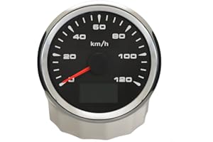 ELING 3-3/8 pouces (85mm) Compteur De Vitesse GPS Compteur De Vélomètre 0-120KM/H Indicateur De Vitesse Avec Kilométrage De Voyage 9-32V